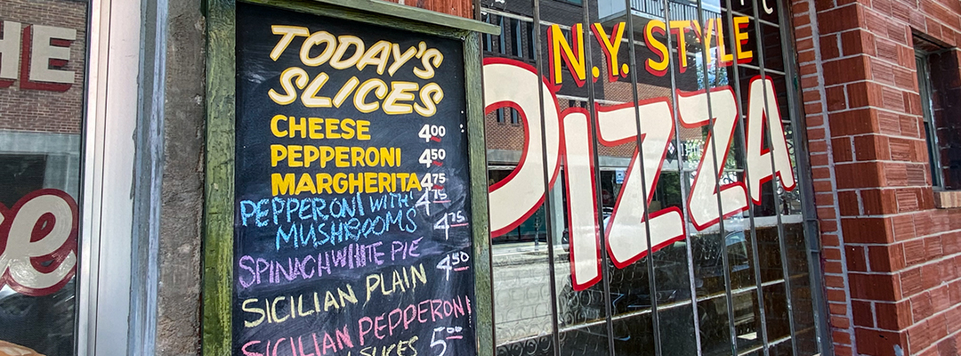 Home Slice Pizza Window Sign