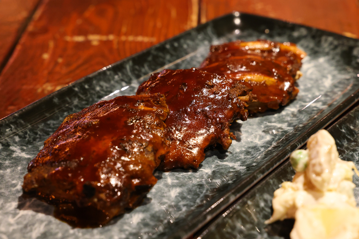 Baby Back Ribs at White Rabbit Bar & BBQ located in Cork, Ireland.