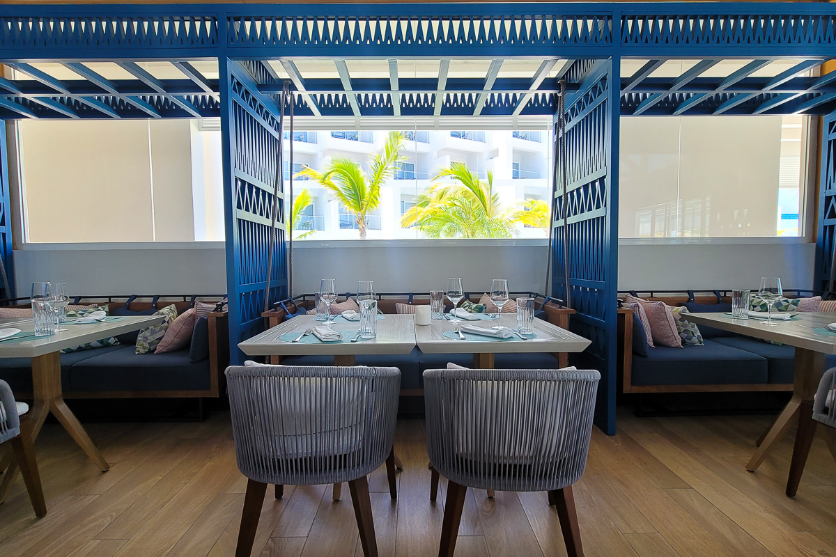 Open air seating for lunch.