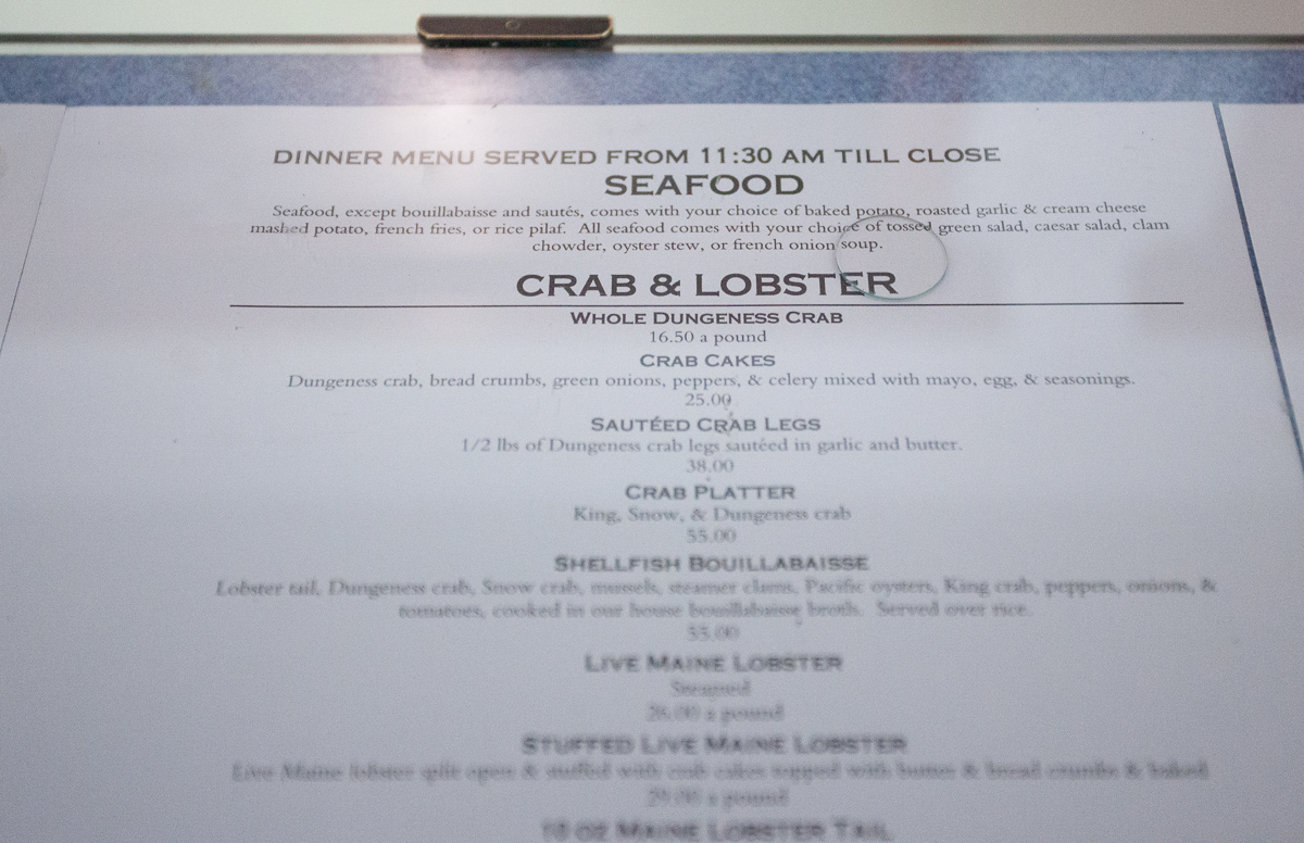 Plenty of locally-sourced seafood options.