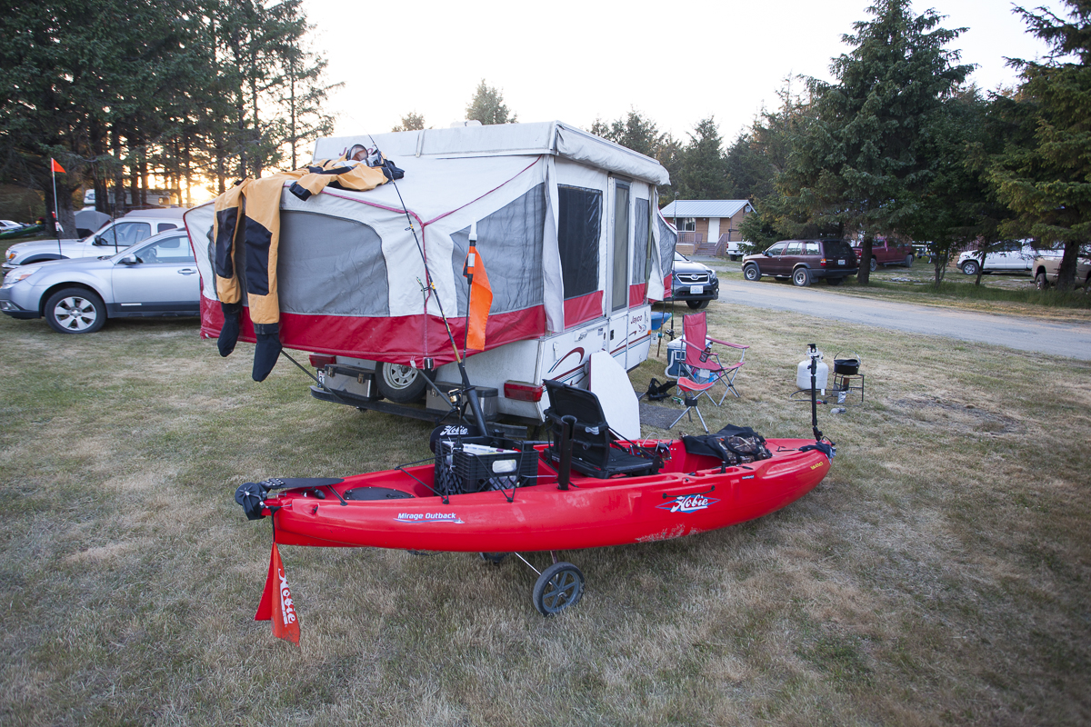 Hobuck Beach Resort is a favorite camp spot among local fishermen. 