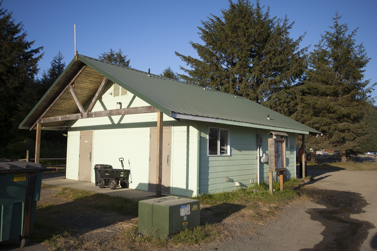 The shower house available to campers.