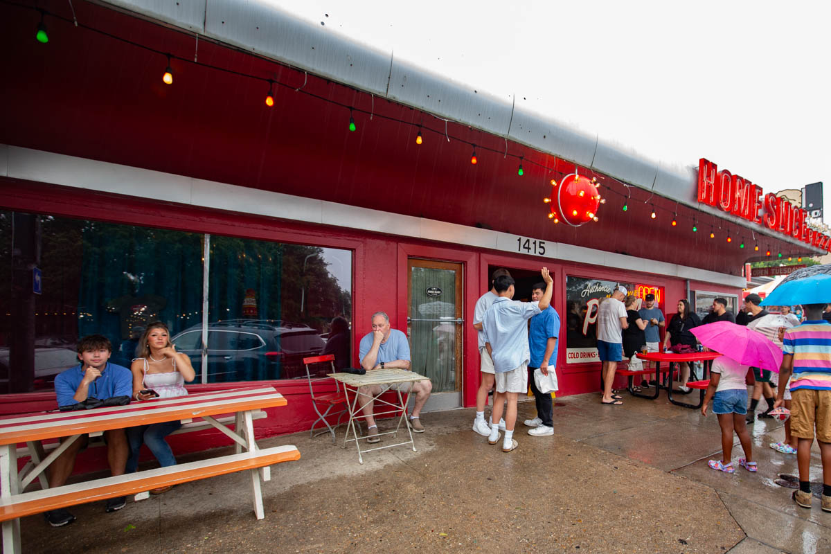 Street view of Home Slice Pizza in Austin, Texas