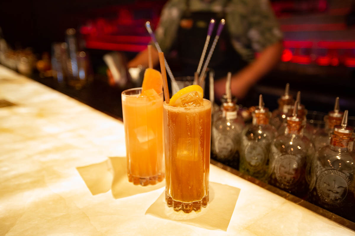 The Paloma and the Long Island Iced Tea at Katy Beer Garden