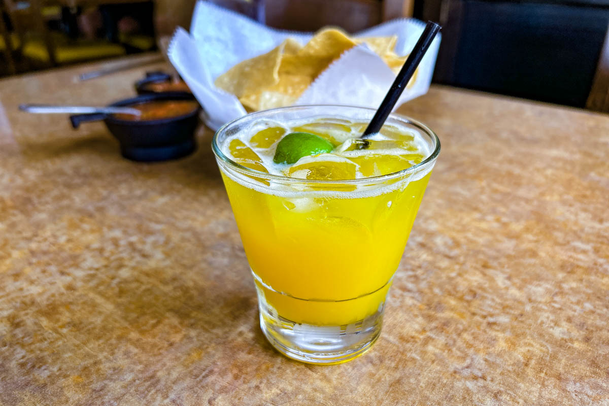 Mango cocktail at Lopez Mexican Restaurant