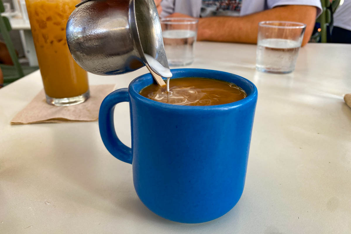 Hot cup of coffee at Paperboy