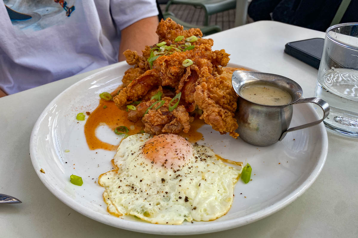 The classic breakfast at Paperboy in Austin, TX