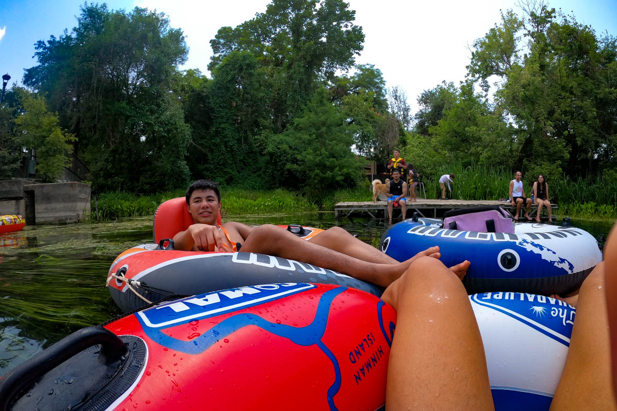 Enjoying the San Marcos River Guided Tubing Experience